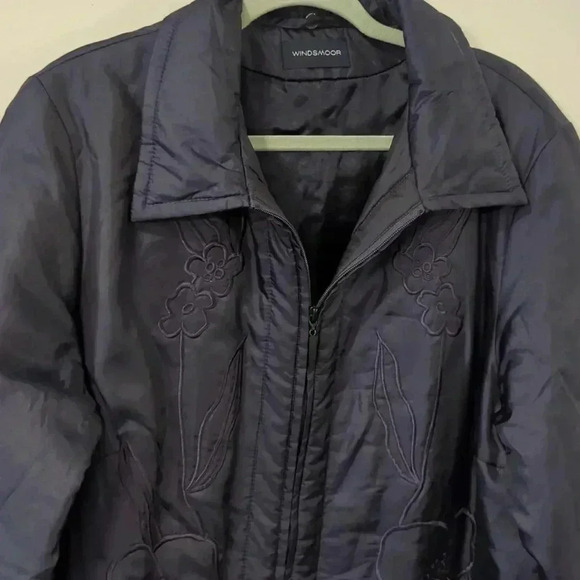 Windsmoor Jacket size 16 Winter Blue‎ Embroidered Flowers - Picture 2 of 13